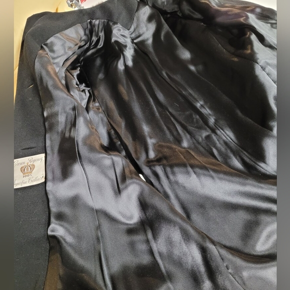 Black brown fur collar vintage 1960s coat - Picture 8 of 9